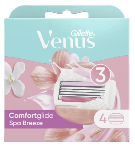 Gillette Venus Comfortglide Partaterät, 4 kpl