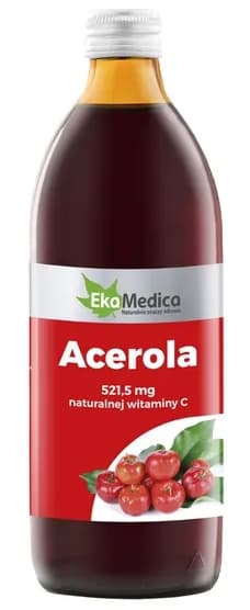 Acerola juice 100% EkaMedica, 500 ml