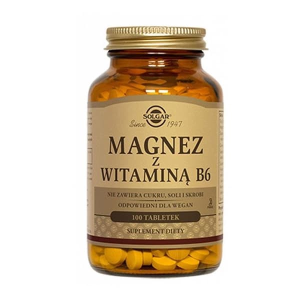 Magnesium & B6 Yhdistelmävalmiste 100 tabl. - Solgar