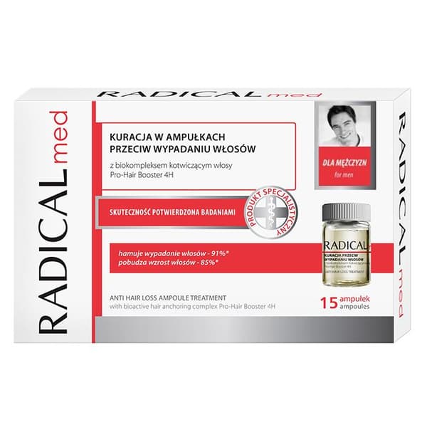 Ideepharm Radical Med Hårtab Ampuller til Mænd 15 x 5ml