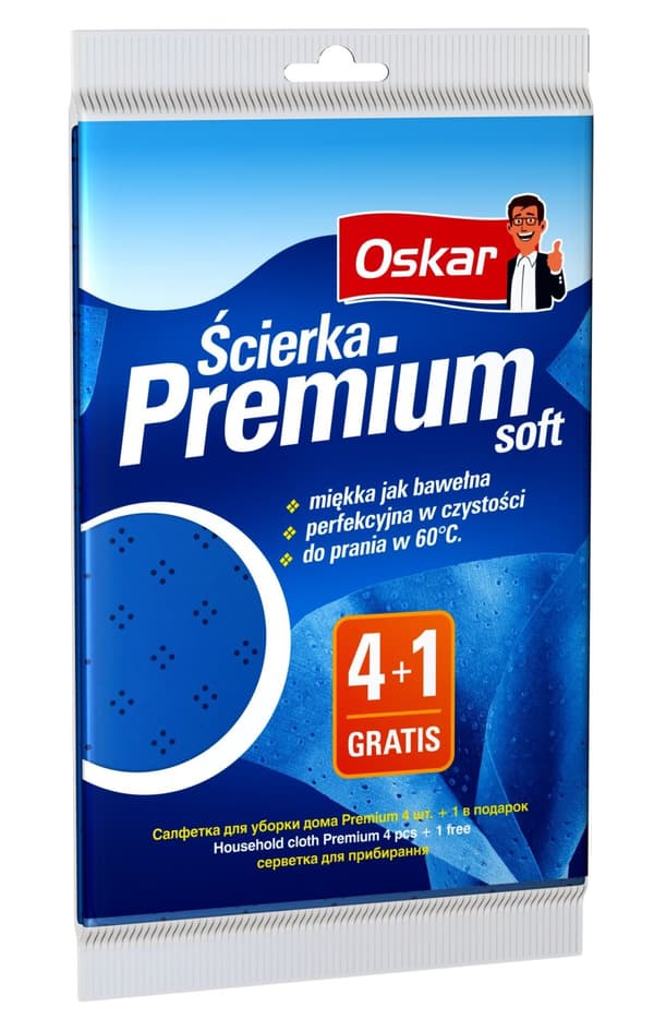 Oskar, Lyxigt mjukt Rengöringsduk 4 + 1 stycken