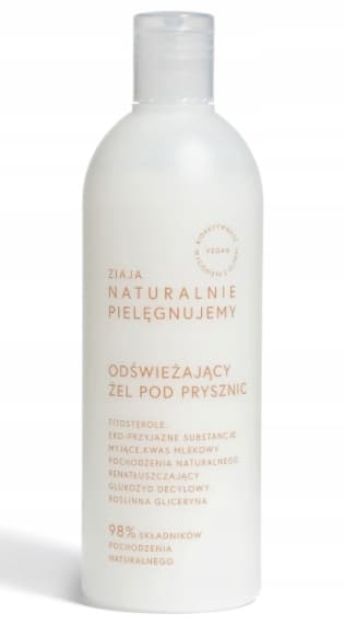 Naturlig Fugtighedsgivende Brusegel Ziaja, Opfriskende, 400 ml
