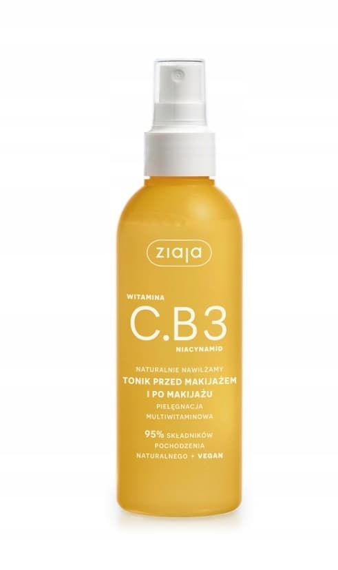 Ziaja, C.B3 Niacynamid Vitamin C Tonik - Forberedende og Aftørring, 190 ml