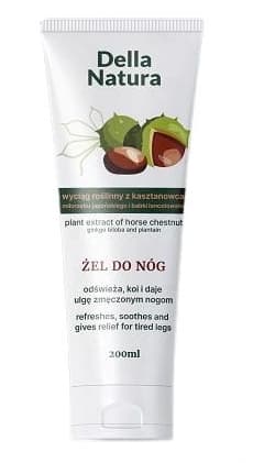 Fotvårds Gel med Hästkastanjs Extrakt från Della Natura 200 ml