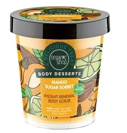 Ekologisk Sorbet Mango Kroppsskrubb, 450 ml