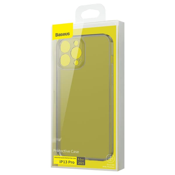 Baseus Karkaistu Lasi Kotelo iPhone 13 Pro, Tukeva Suojakuori Geelireunuksella, Musta