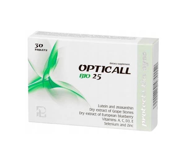 Opticall Bio 25, 30 tablettia