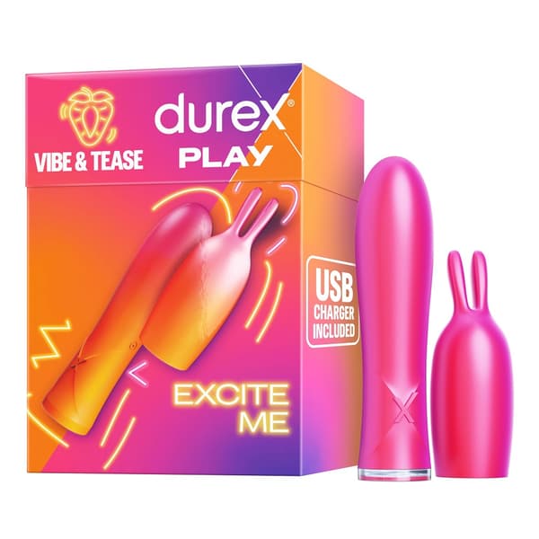 Durex Play Vibe & Tease 2i1 Vibrator med Stimulerende Spids