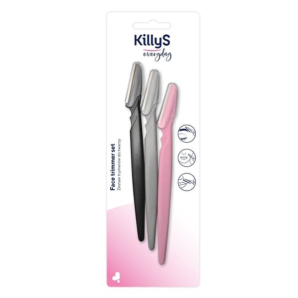 KillyS Ansiktstrimmer Set, 3-delarsset