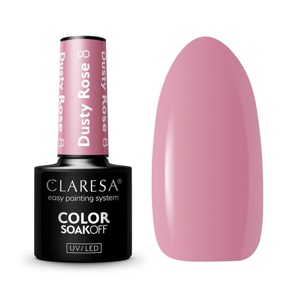 Claresa UV/LED Kynsilakka Dusty Rose, 8,5 g - Kestolakka