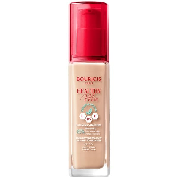 Bourjois Healthy Mix Vegansk Lysnende Foundation 50.5N Light Ivory, 30 ml