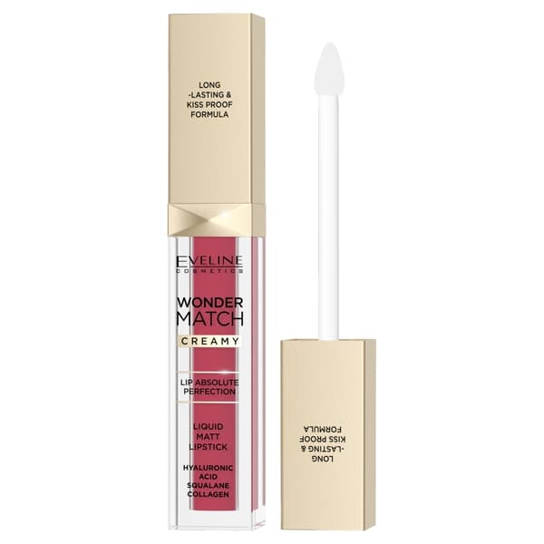 Eveline Cosmetics Wonder Match Flytande Matt Läppstift 12 Charming Red, 6.8 ml