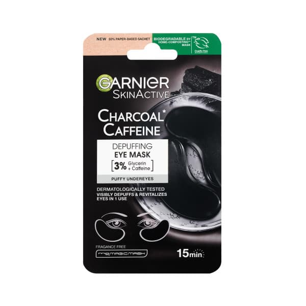 Garnier Kol Masker med Kol & Koffein för Påsar Under Ögonen, 5g