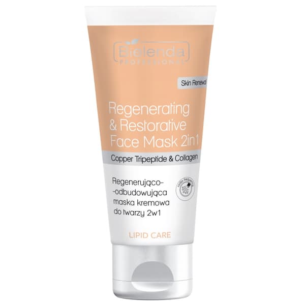 Bielenda Professional Lipidvård Återuppbyggande Ansiktsmask 2-i-1, 150 ml
