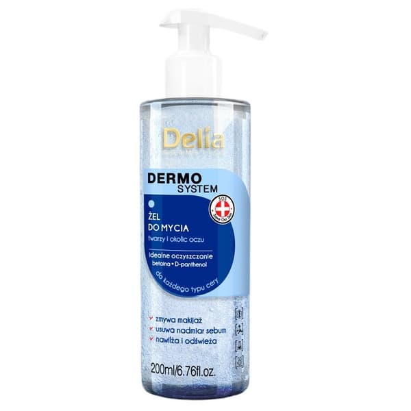 Delia Dermo System Ansikts- och Ögontvättgel, 200 ml