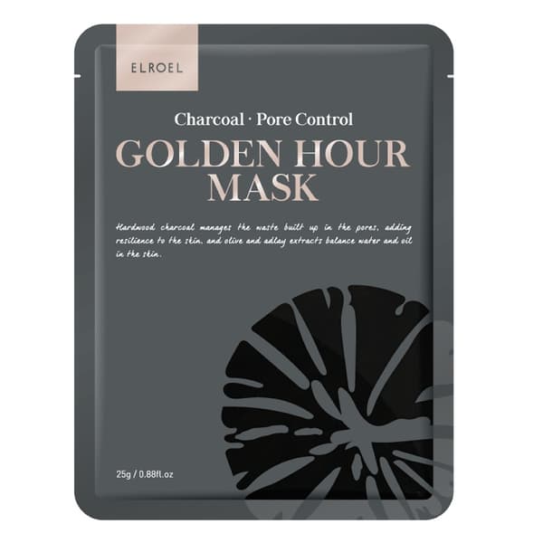Elroel Golden Hour Rengörande Ansiktsmask med Aktivt Kol, 25 g