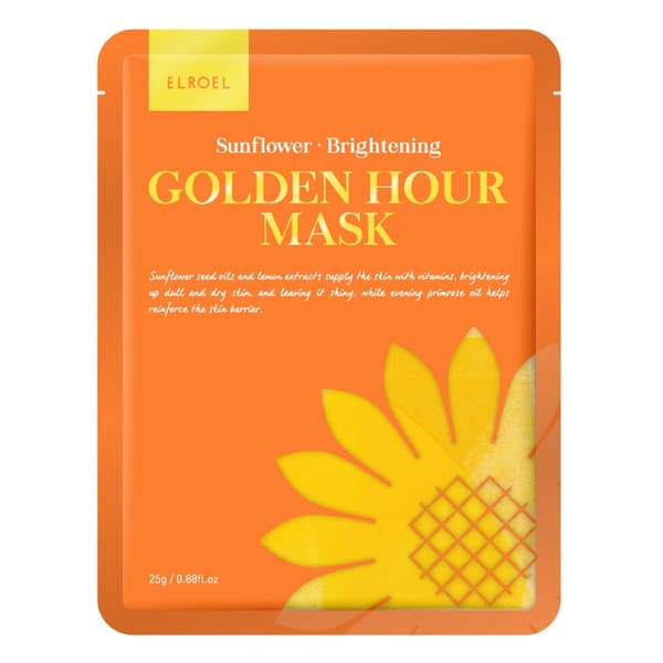 Elroel Golden Hour Ansiktsmask Solros 25g - Lystergivande & Uppfriskande