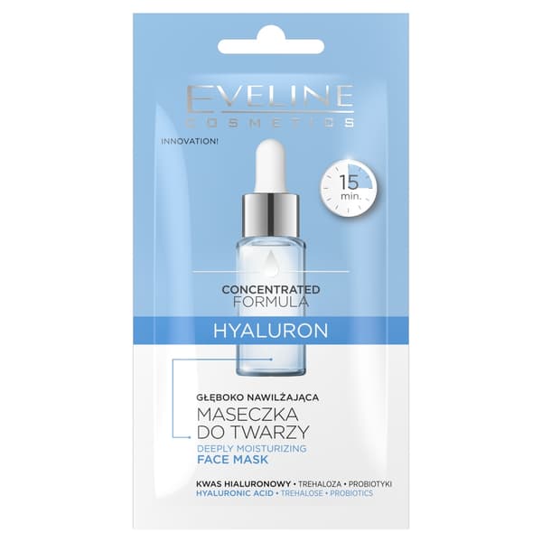Eveline Cosmetics Hyaluron Fuktgivande Ansiktsmask, 8 ml