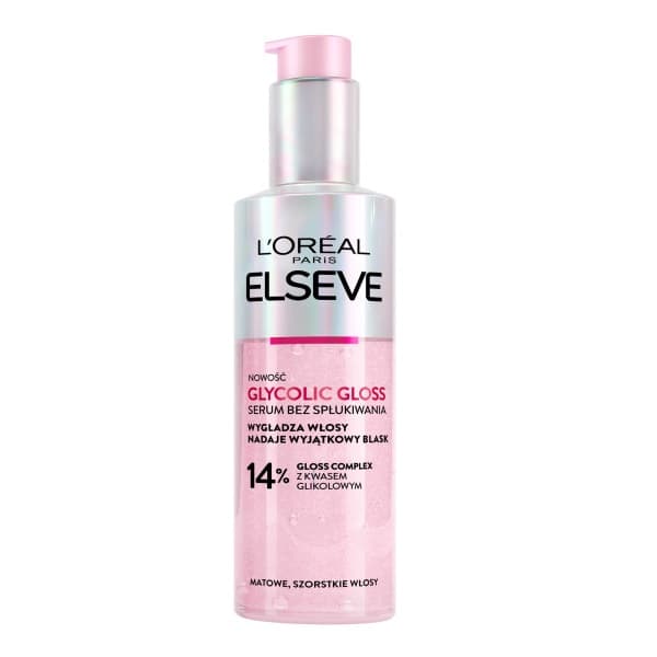 L'Oreal Paris Elseve Glykolinen Kiiltoseerumi - Karkeiden ja Elottomien Hiusten Jättämättä Pestävä Hoito, 150ml