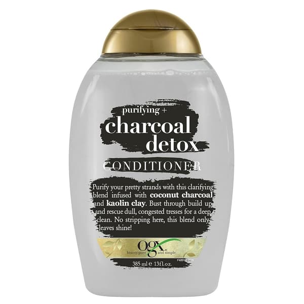 OGX Rensende + Trækul Detox Conditioner med Aktivt Kul, 385 ml