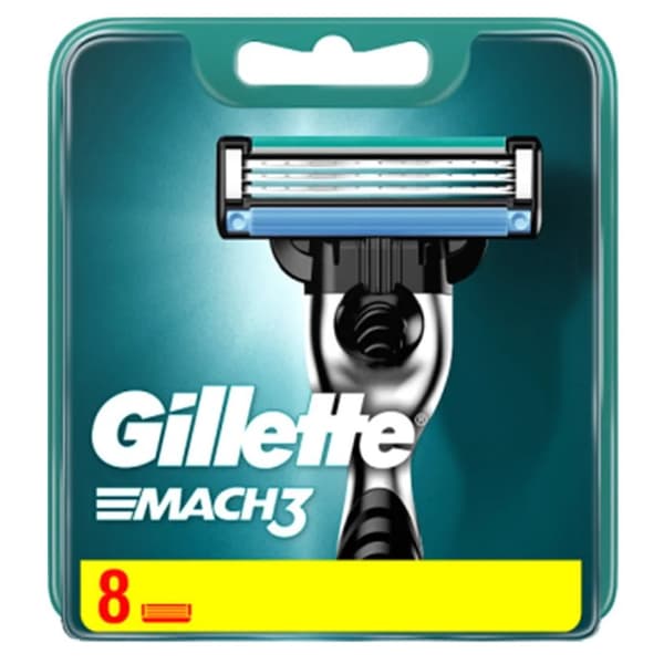 Gillette Mach3 Vaihtoterät partakoneelle, 8 kpl