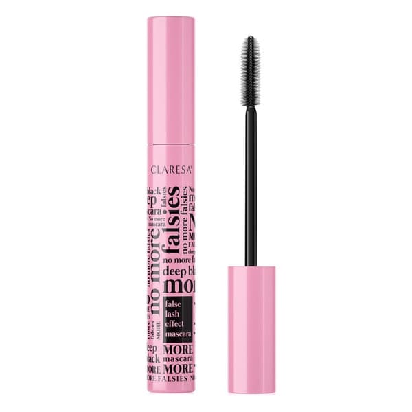 Claresa No More Falsies Syvän Musta Ripsiväri: Keinotekoisten Ripsien Efekti, 10 g