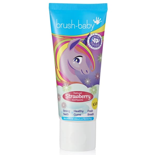 Brush-Baby Unicorn Lasten hammastahna 3+ Mansikka, 50 ml