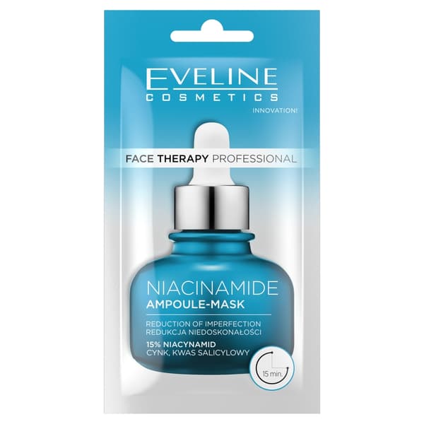 Eveline Cosmetics Ansiktsbehandling Professionell Ampull-mask Krämig Ansiktsmask med Niacinamid, 8 ml