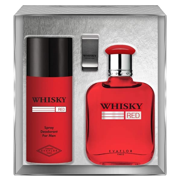 Evaflor Whisky Red Eau de Toilette 100 ml + Deodorantti 150 ml + Setelinpidike