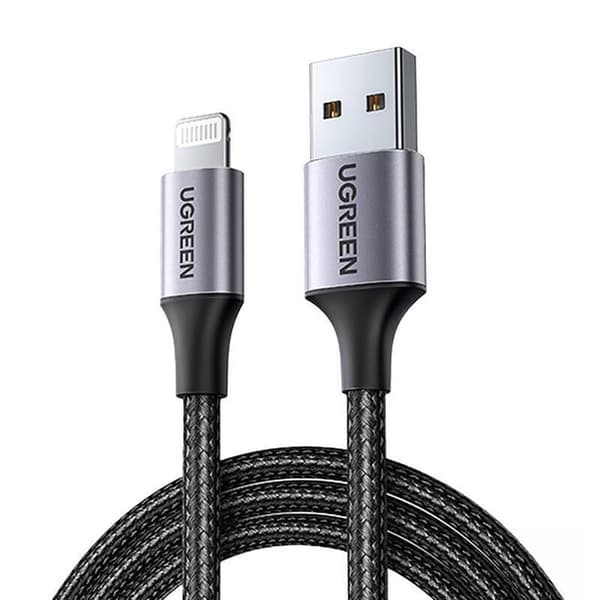 Ugreen US199 USB-A/Lightning Kabel MFi Certifierad 2m Svart