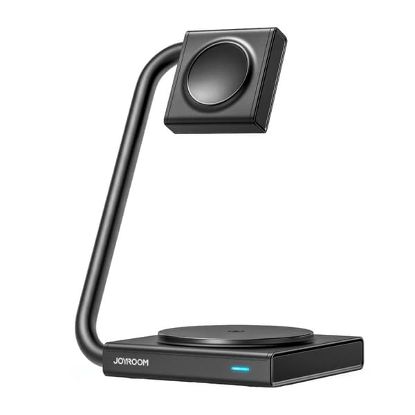 Joyroom JR-WQN05 Foldbar 2-i-1 Trådløs Oplader 15W MagSafe/Qi - Sort