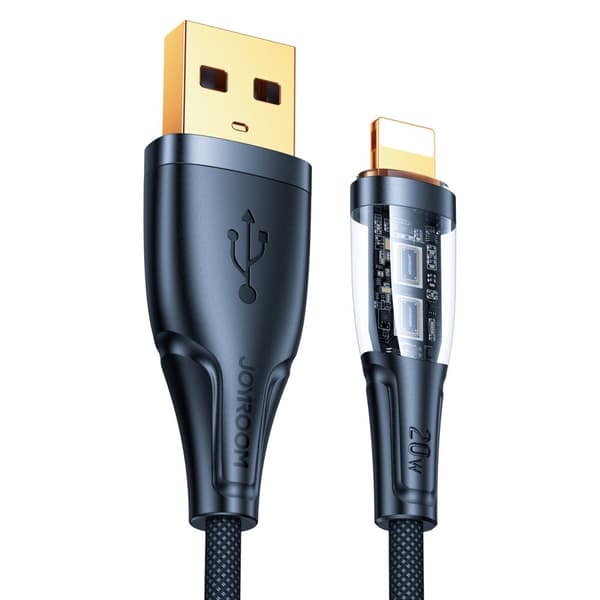 Joyroom Star-Cloud A3 USB-A/Lightning Kaapeli 2.4A, 1.2m, Älykkäällä Kytkimellä, Musta