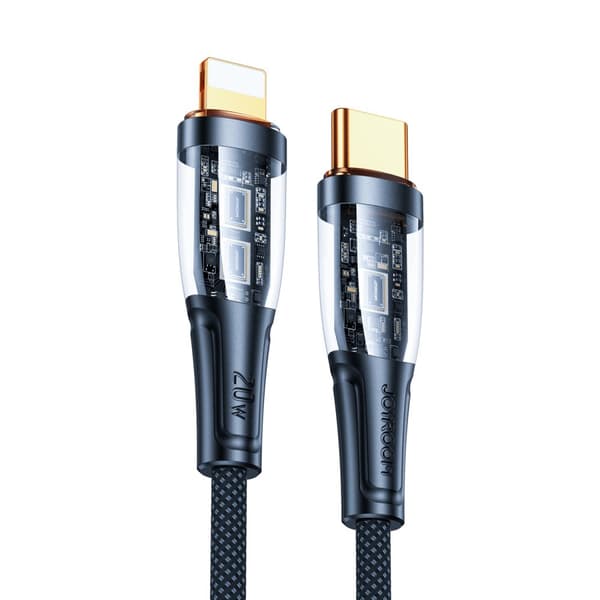 Joyroom Star-Cloud Serie A3 USB-C/Lightning 20W 1,2m med intelligent afbryder - sort