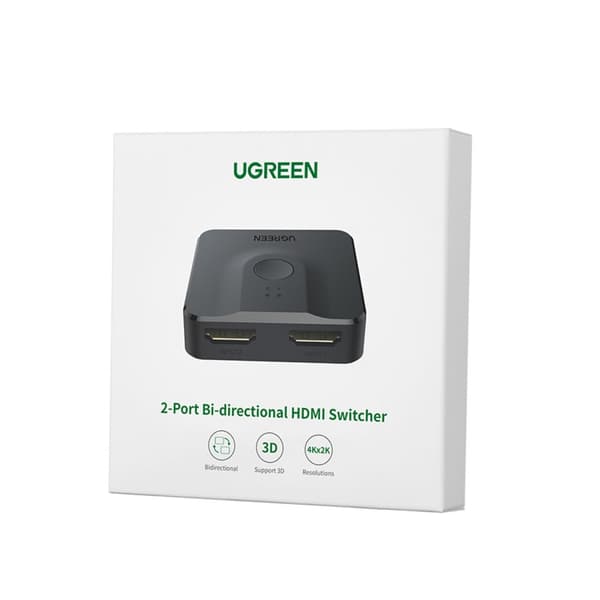 Ugreen HDMI Switch Splitter - 2x HDMI 4K 60Hz Sort (CM217)