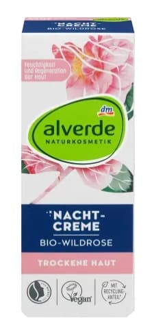 Alverde Bio-Wildros Nattkräm 50ml - Naturlig Ansiktskräm från Tyskland