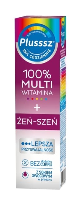 Monivitamiini Plusssz vaahtoavat tabletit ginsengillä, 20 kpl