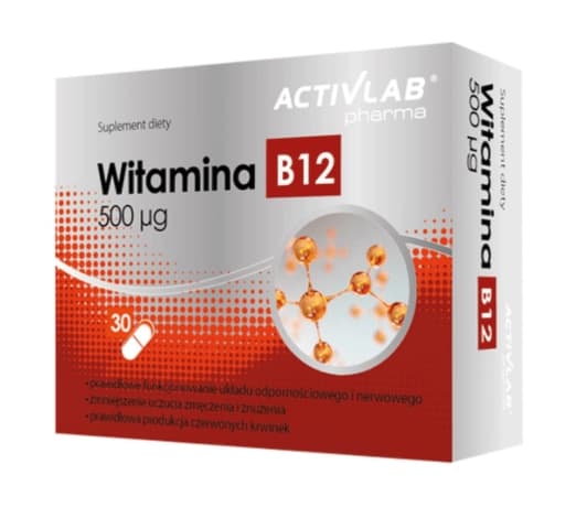 Vitaltillskott: Vitamin B12, 50 mcg, 30 kapslar