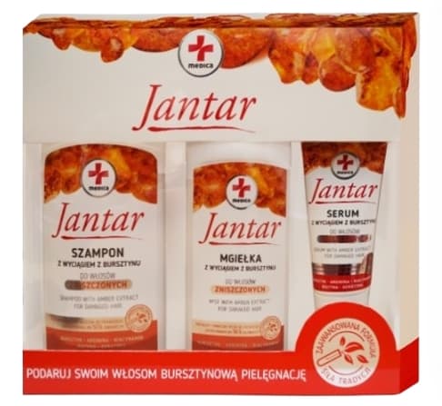 Jantar Medica Hiustenhoitopaketti 330ml + Suihke 200ml + Seerumi 30ml