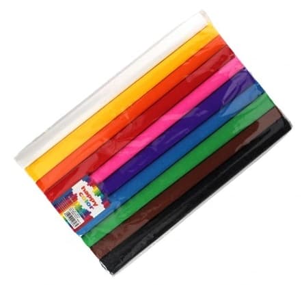 Buet Papir 25x200 cm, blanding af farver, 10 stk.