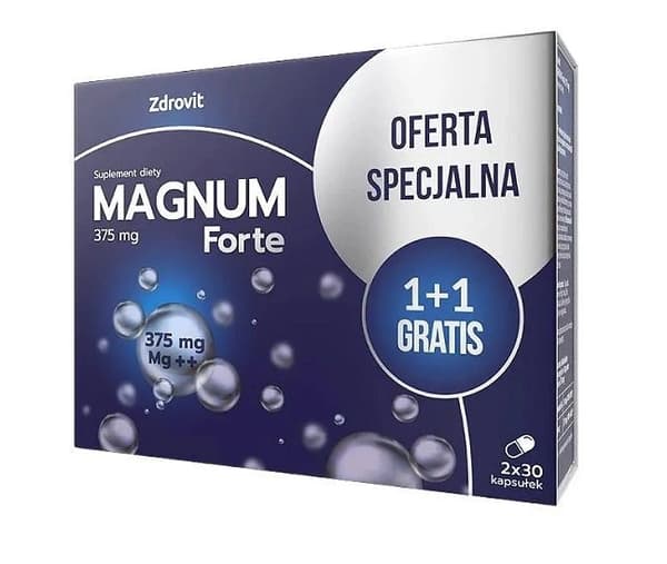 Zdrovit Magnum Forte 375mg - Kosttilskud i kapsler, 60 stk.