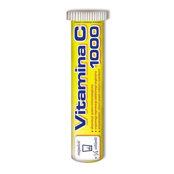 C-Vitamiini 1000 mg Poretabletit - Ravintolisä D-vitamiinilla, Non-GMO, Gluteeniton & Sokeriton