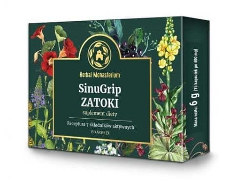 Sinugrip Zatoki 15 kapselia - Nenän sivuonteloiden terveydenhuoltoon tarkoitetut kapselit - 15 kpl