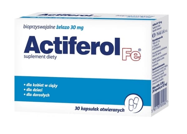 Rautaisempi Muoto: 30mg ActiFerol Fe -kapselit, 30 kpl setti