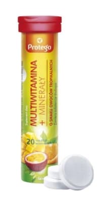 Protego Monivitamiini & Mineraalit Poretabletit, 20 kpl