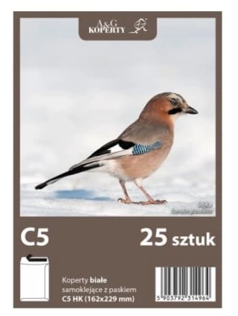 Kuori C5 Valkoiset Kirjekuoret, 25 Kpl