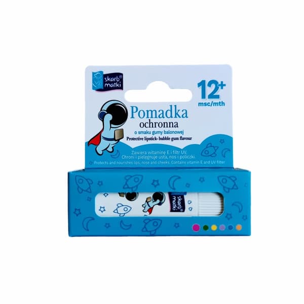 Modernt skydd med UV-filter för läppar. Smak av ballonggummi, 6,5 g.