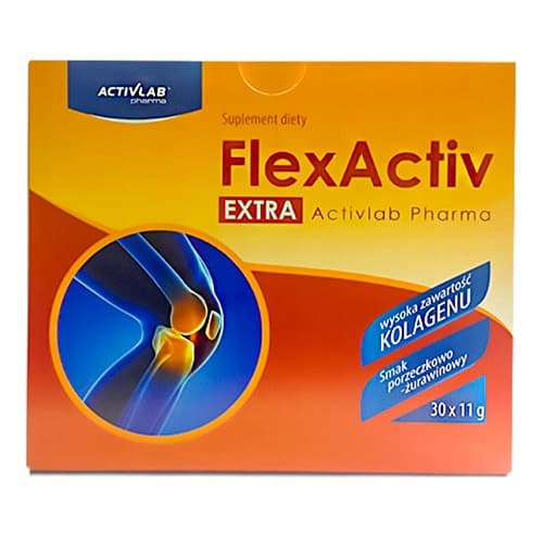 Kosttilskud FlexActiv Extra fra Activlab Pharma - pulver i 30 poser.