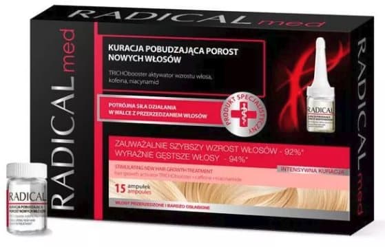 Hårvækst Stimulerende Kur Radical Med - 15 Ampuller x 5ml