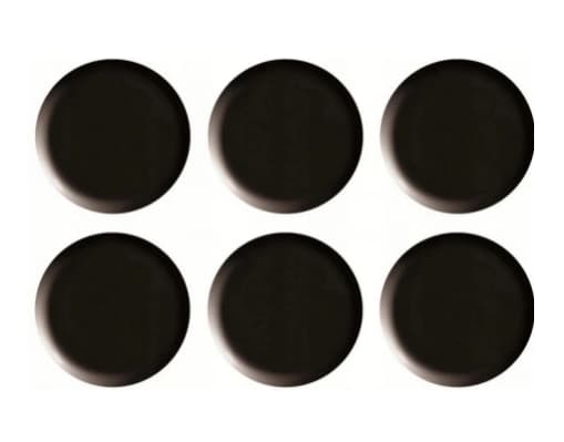 Kirjoitustaulu magneetit, 20mm, musta, 6 kpl