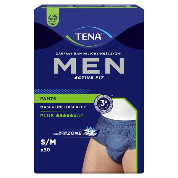 Tena Herre Trusser, Plus, Medium, 30 stykker